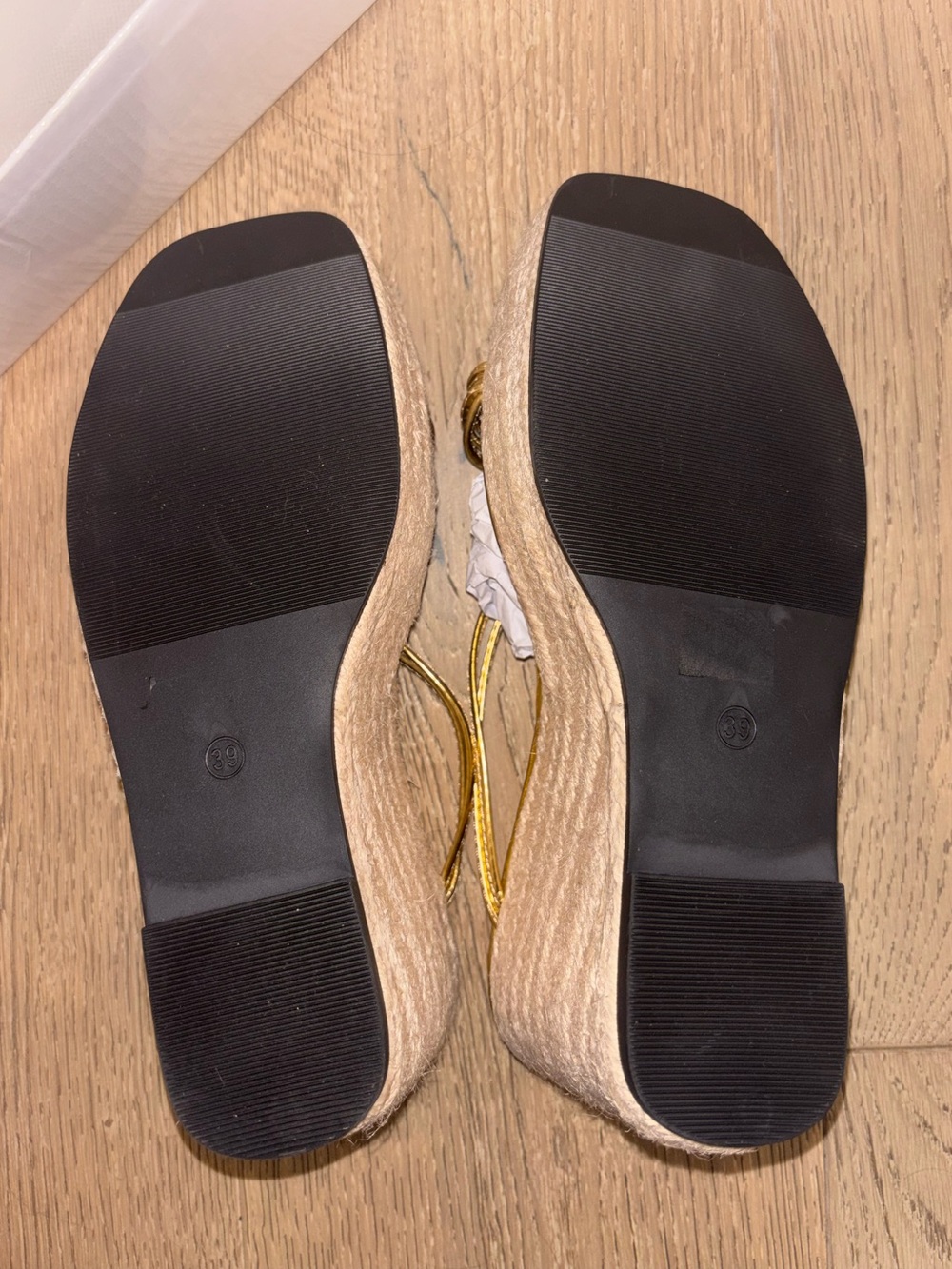 Espadrille Wedge Gold Saldals - Women's - Picture 2 of 6